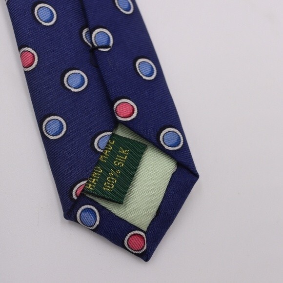 Bird Dog Bay Blue Polka Dot Silk Neck Tie - Picture 5 of 7